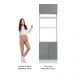 Torre Quente Madesa Lux 70 cm 3 Portas - Branco/Cinza
