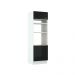 Torre Quente Madesa Lux 70 cm 3 Portas - Branco/Preto