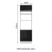 Torre Quente Madesa Lux 70 cm 3 Portas - Branco/Preto