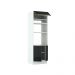 Torre Quente Madesa Lux 70 cm 3 Portas - Branco/Preto
