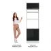 Torre Quente Madesa Lux 70 cm 3 Portas - Branco/Preto
