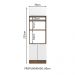 Torre Quente Madesa Lux 70 cm 3 Portas - Rustic/Branco Veludo