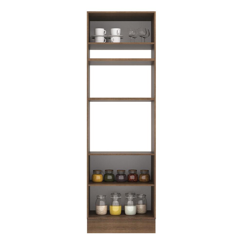 Torre Quente Madesa Lux 70 cm 3 Portas - Rustic/Branco Veludo