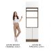 Torre Quente Madesa Lux 70 cm 3 Portas - Rustic/Branco Veludo