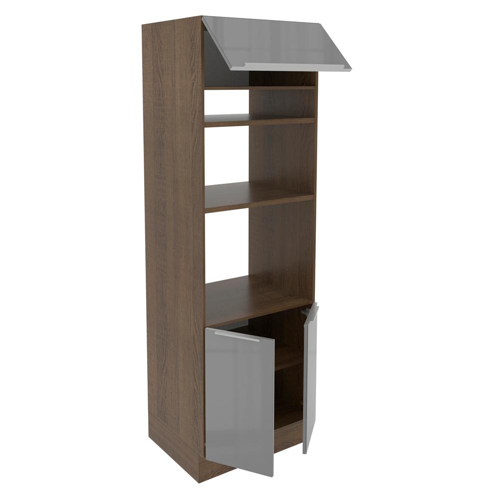 Torre Quente Madesa Lux 70 cm 3 Portas - Rustic/Cinza