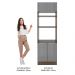 Torre Quente Madesa Lux 70 cm 3 Portas - Rustic/Cinza