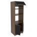 Torre Quente Madesa Lux 70 cm 3 Portas - Rustic/Preto