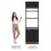 Torre Quente Madesa Lux 70 cm 3 Portas - Rustic/Preto