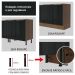 Torre Quente Madesa Lux 70 cm 3 Portas - Rustic/Preto