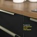 Torre Quente Madesa Lux 70 cm 3 Portas - Rustic/Preto