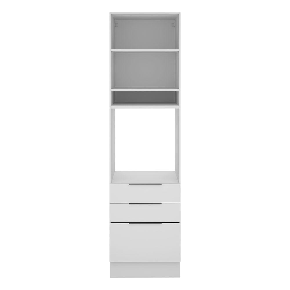 Torre Quente Madesa Stella 60 cm 1 Porta 3 Gavetas - Branco