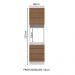 Torre Quente Madesa Stella 60 cm 1 Porta 3 Gavetas - Branco/Rustic