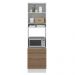 Torre Quente Madesa Stella 60 cm 1 Porta 3 Gavetas - Branco/Rustic