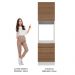 Torre Quente Madesa Stella 60 cm 1 Porta 3 Gavetas - Branco/Rustic