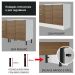 Torre Quente Madesa Stella 60 cm 1 Porta 3 Gavetas - Branco/Rustic