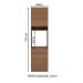 Torre Quente Madesa Stella 60 cm 1 Porta 3 Gavetas - Rustic