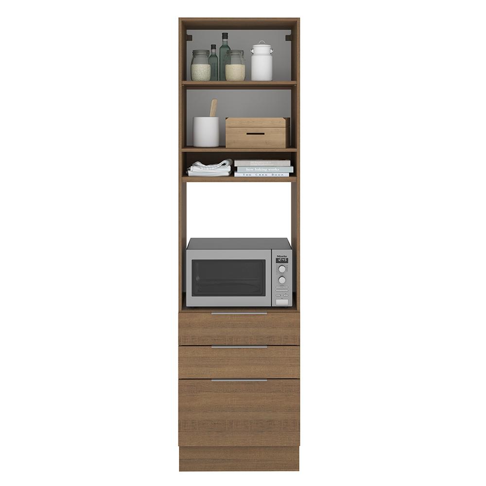 Torre Quente Madesa Stella 60 cm 1 Porta 3 Gavetas - Rustic