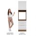 Torre Quente Madesa Stella 60 cm 1 Porta 3 Gavetas - Rustic/Branco