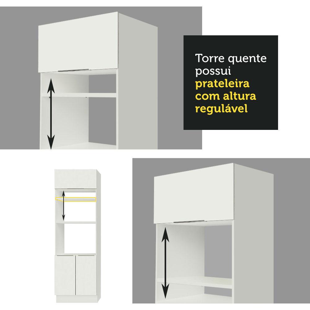 Torre Quente Madesa Stella 70 cm 3 Portas - Branco