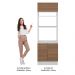 Torre Quente Madesa Stella 70 cm 3 Portas - Branco/Rustic