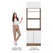 Torre Quente Madesa Stella 70 cm 3 Portas - Rustic/Branco