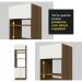 Torre Quente Madesa Stella 70 cm 3 Portas - Rustic/Branco