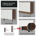 Torre Quente Madesa Stella 70 cm 3 Portas - Rustic/Branco