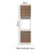 Torre Quente Para Fornos Armário de Cozinha 1 Porta e 3 Gavetas Branco/Rustic Glamy Madesa