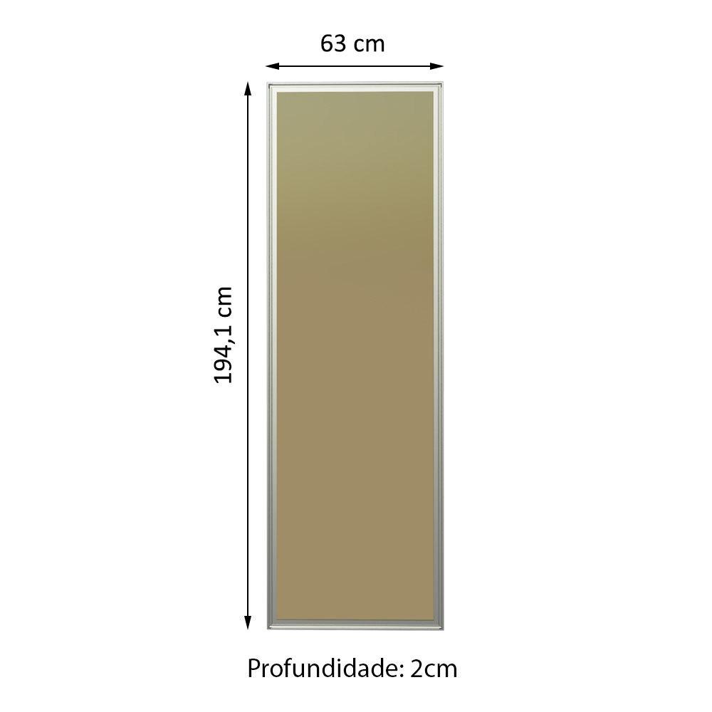 Vidro Reflex de 194,1 x 63 cm para Guarda-Roupa Madesa