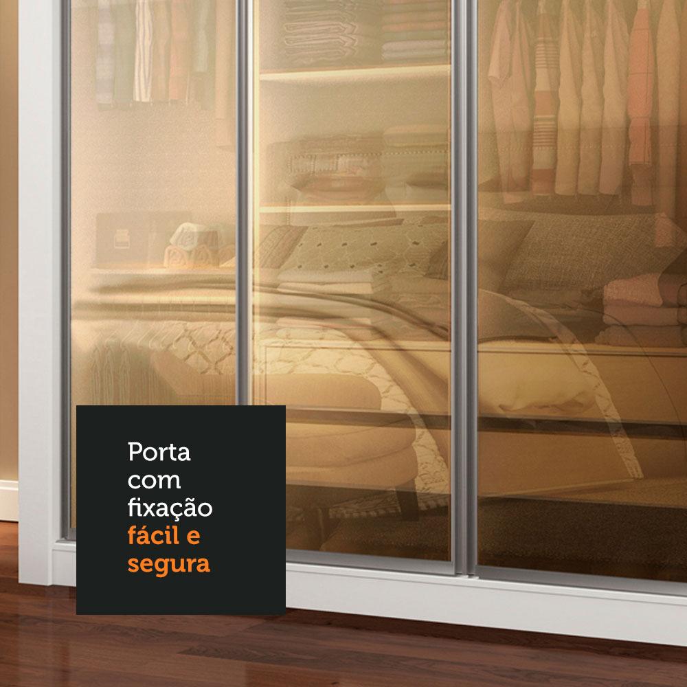 Vidro Reflex de 194,1 x 63 cm para Guarda-Roupa Madesa