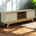  Rack Bancada Tv 65 Pol 2P 164 cm Atlas Cumaru Opala MADETEC
