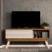 Bancada Para TV 65 Polegadas 5061 Naturale Off White Madetec