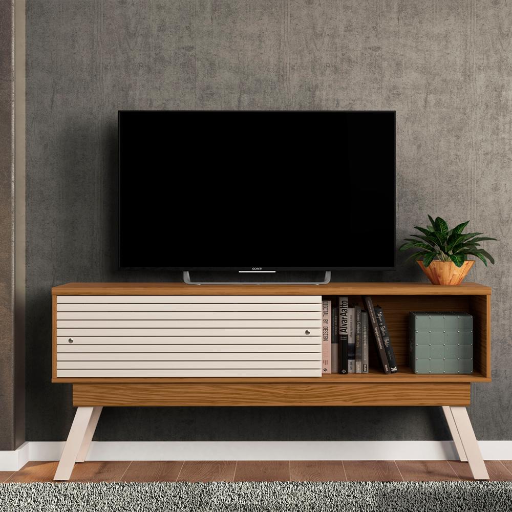 Bancada Para TV 65 Polegadas 5061 Naturale Off White Madetec