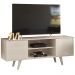 Bancada Rack TV 55 Polegadas 136cm 3951 Calacata Off White MDT