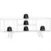 Bancada Rack TV 55 Polegadas 136cm 3951 Calacata Off White MDT