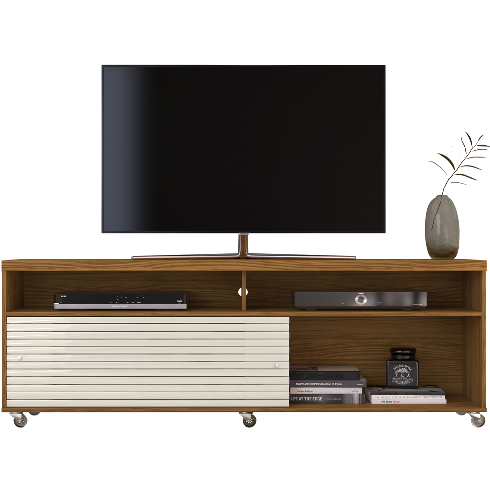 Bancada Rack TV 65 Polegadas 182cm 3961 Cedro Nat Off White MDT