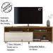 Bancada Rack TV 65 Polegadas 182cm 3961 Cedro Nat Off White MDT