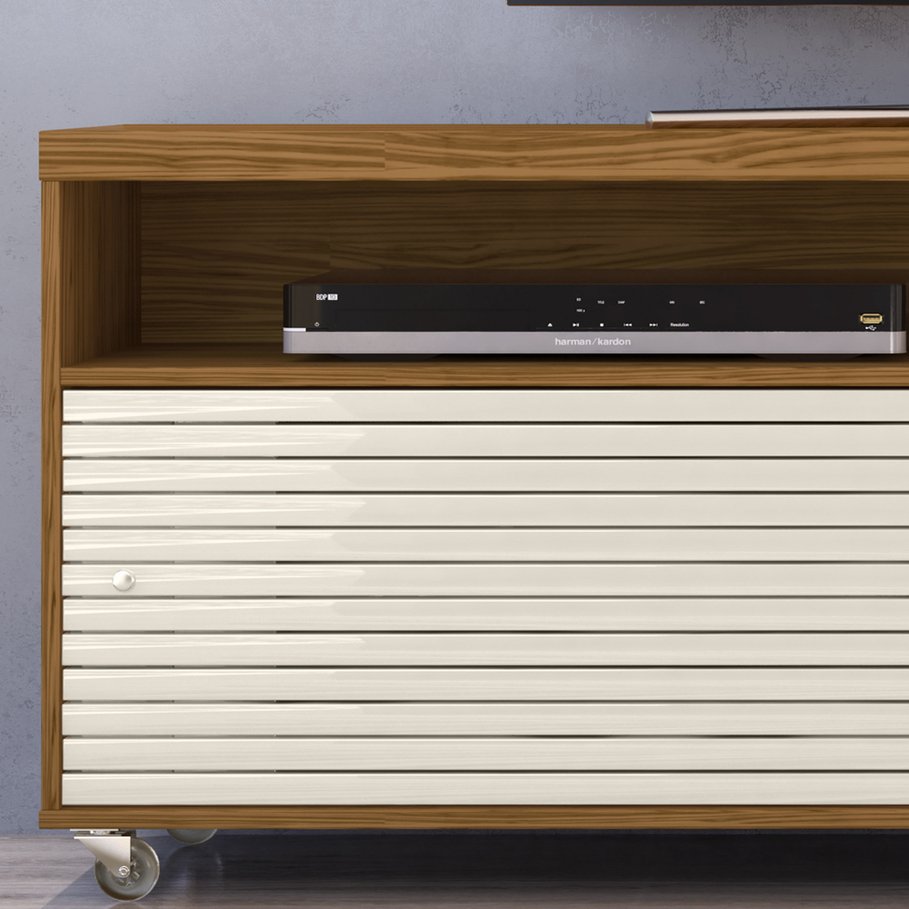 Bancada Rack TV 65 Polegadas 182cm 3961 Cedro Nat Off White MDT