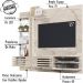 Bancada Suspensa Para TV 55 Polegadas 2781 Calacata Off White MDT
