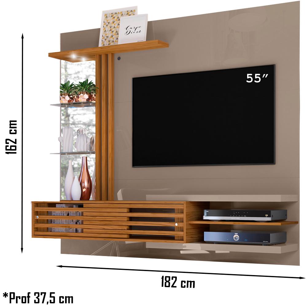 Bancada Suspensa Para TV 55 Polegadas 2781 Fendi Naturale Madetec