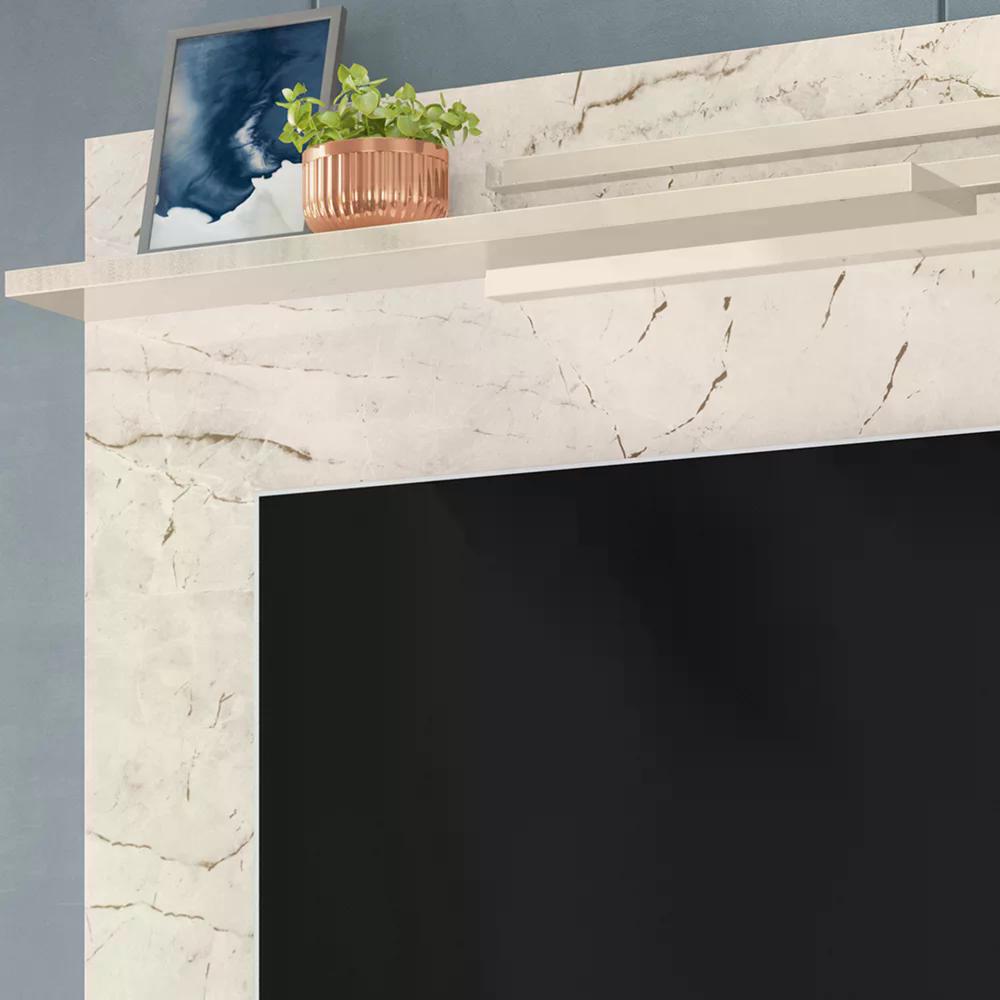 Bancada Suspensa Para TV 55 Polegadas 2811 Calacata Off White Madetec