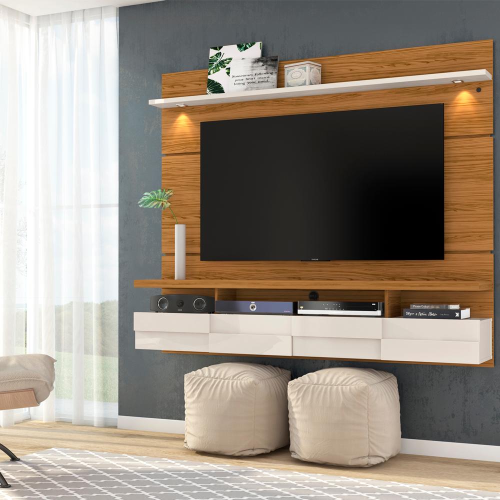 Bancada Suspensa Para TV 60 Polegadas 2761 Naturale Off White Madetec