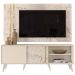 Bancada com Painel para Tv até 65 Polegadas Ares Calacata/Off White