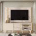 Bancada com Painel para Tv até 65 Polegadas Ares Calacata/Off White