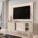 Bancada com Painel para Tv até 65 Polegadas Ares Calacata/Off White