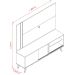 Bancada com Painel para Tv até 65 Polegadas Ares Calacata/Off White