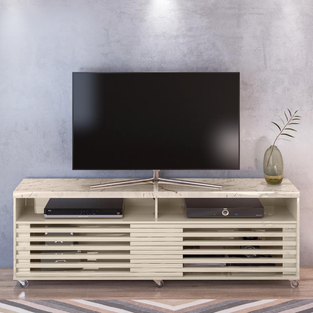Bancada para TVs até 65 Polegadas Rollo Calacata Off-White