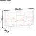Buffet Aparador 3 Portas 136 cm Monza Cinamomo Off White Madetec
