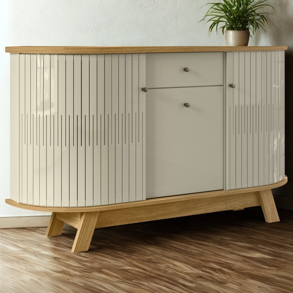 Buffet Aparador 3 Portas 136 cm Monza Cumaru Opala MADETEC