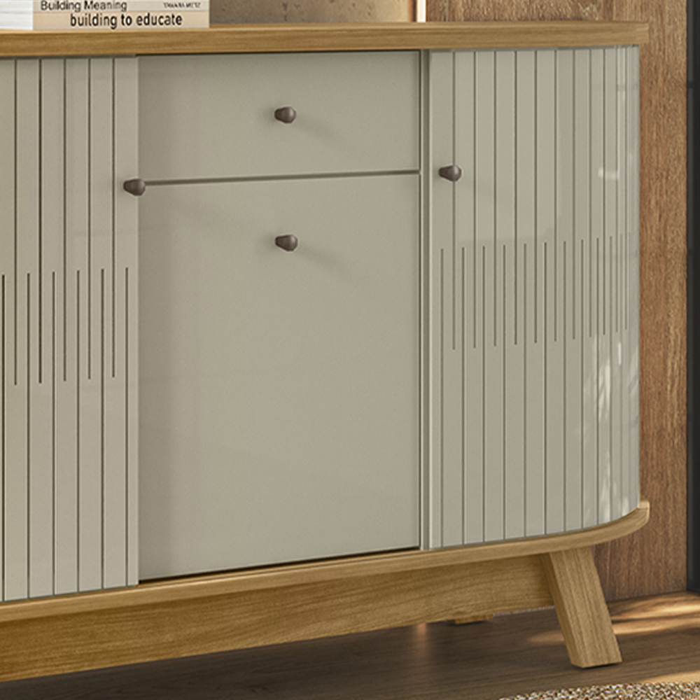 Buffet Aparador 3 Portas 136 cm Monza Cumaru Opala MADETEC